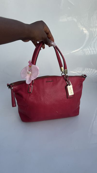 Raspberry Pink Leather Satchel