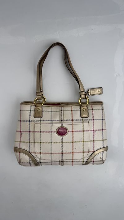 Coach Plaid Tote