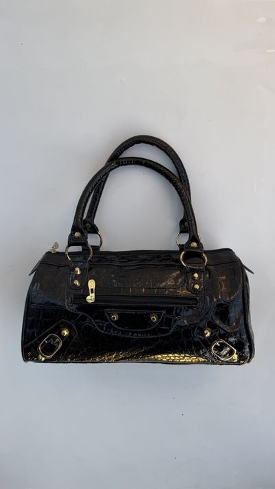 Patent Croc Boston Bag
