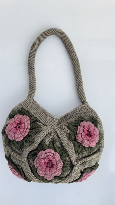 Crochet Rose Hobo