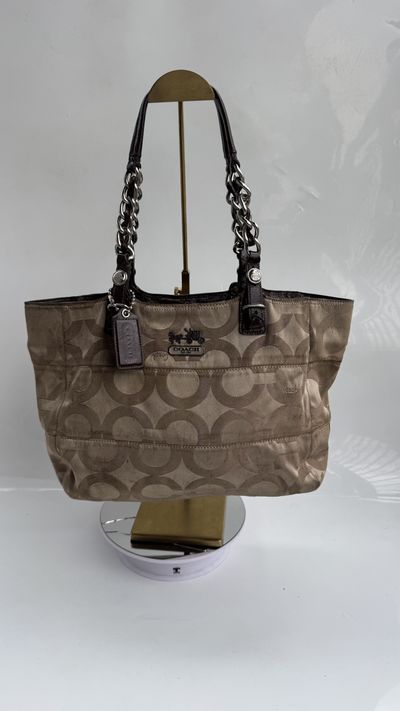 Coach khaki signature tote