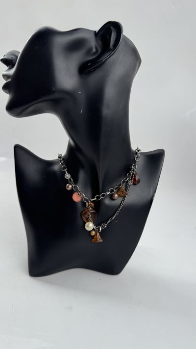 Amber Cluster Necklace 