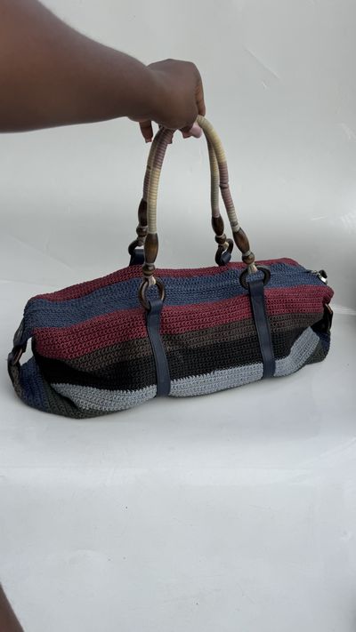 Vintage multicolored Striped Crochet