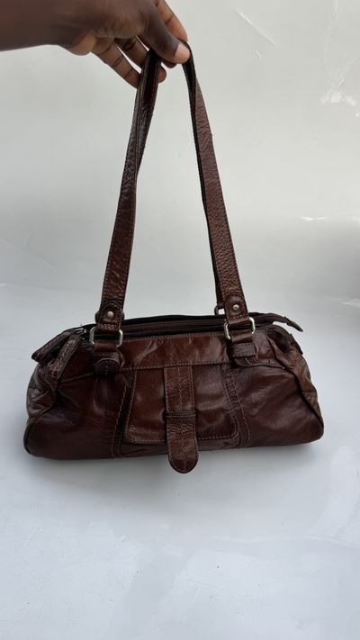 Classic Brown Leather Satchel