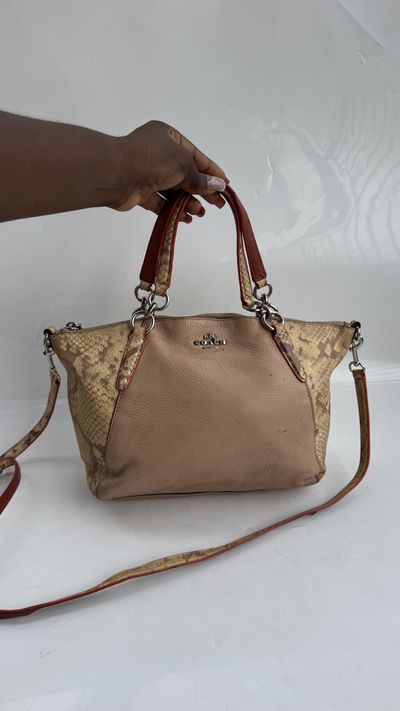 Coach Kelsey Snake-Trim Satchel